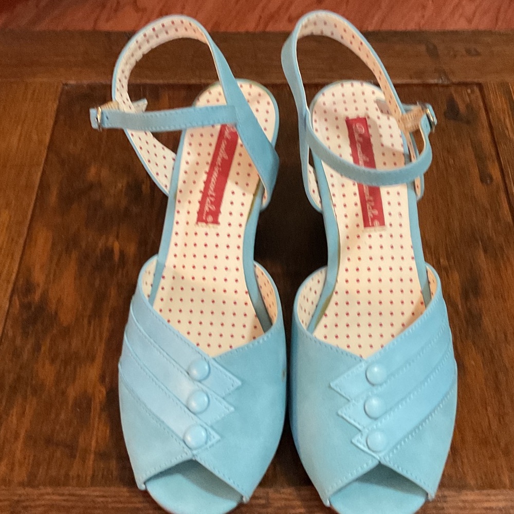 Women'sBait brand suede and leather  Blue Sandals